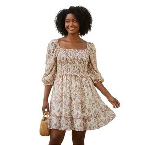 Super Natural by Secret Mission Greenport Dress Bohemian Floral Sz XL Georgette
